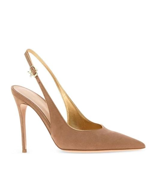 Gianvito Rossi Multicolor Pointed Toe Slingback Pumps