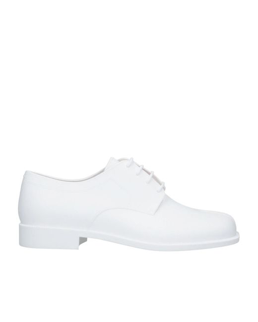 Maison Margiela White Round Toe Derby Shoes