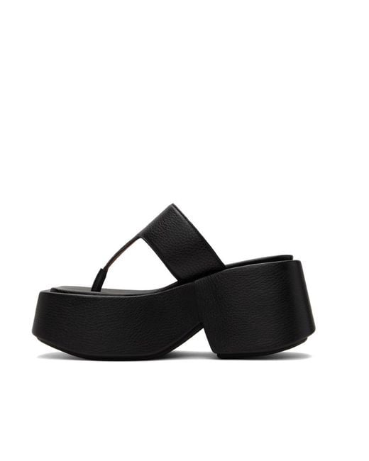 Marsèll Black Marsèll Slip-On Platform Thong Sandals