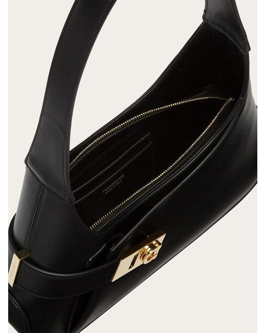 Ferragamo Black Ferragamo Asymmetric Pocket Hobo Bag