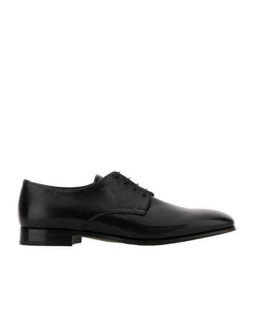 Prada Black Lace-Up Derby Shoes for men