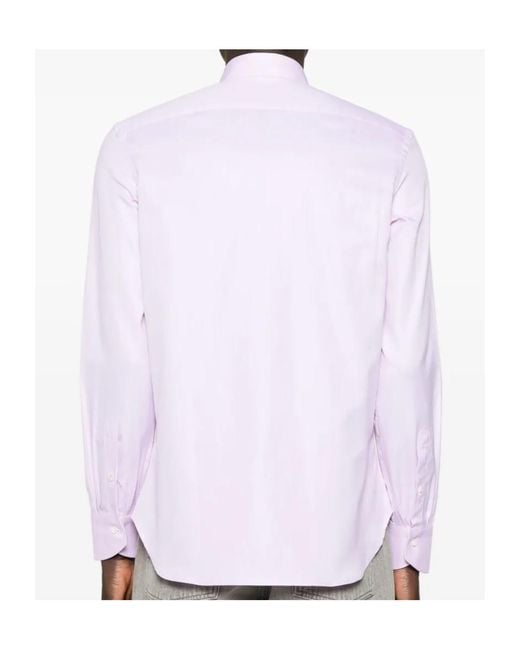 Canali Pink Long-Sleeved Shirt for men