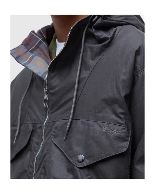 Barbour Gray Utility Sapper Waxed Jacket for men