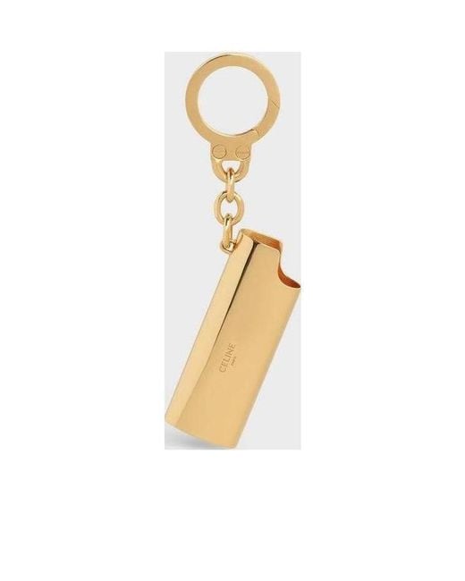 Céline Metallic Lighter Case Charm