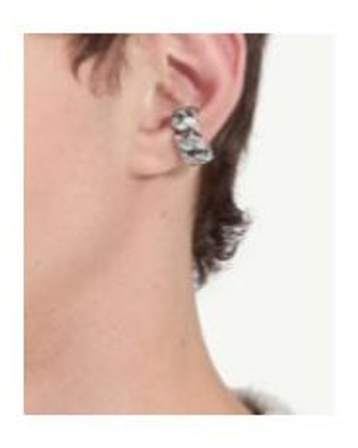 MM6 by Maison Martin Margiela Gray Chain-Link Ear Cuff for men