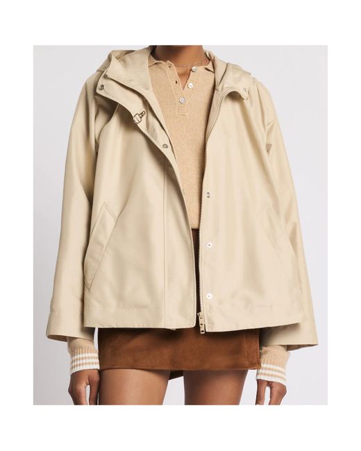 Fay Natural Hooded Short Parka Jacket