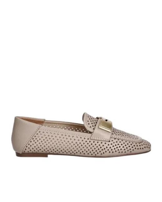Liu Jo Gray Perforated Loafers