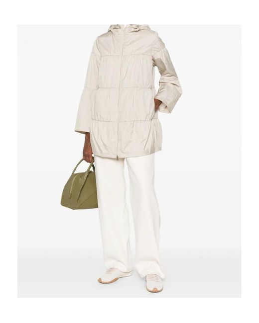 Herno White Ruffled Jacket