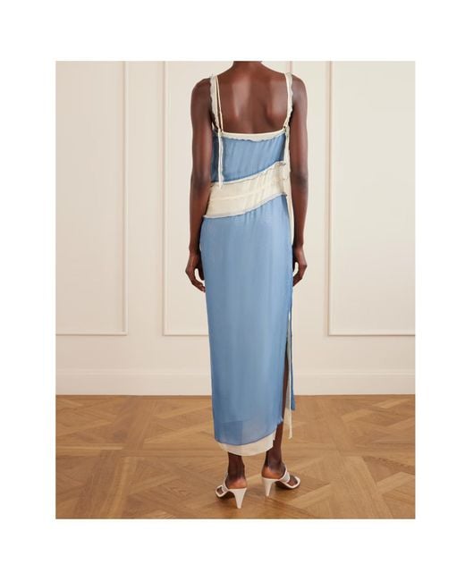 Sir Blue Aurelia Paneled Chiffon Midi Dress
