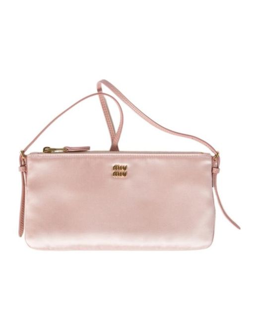 Miu Miu Pink Mini Satin Pouch