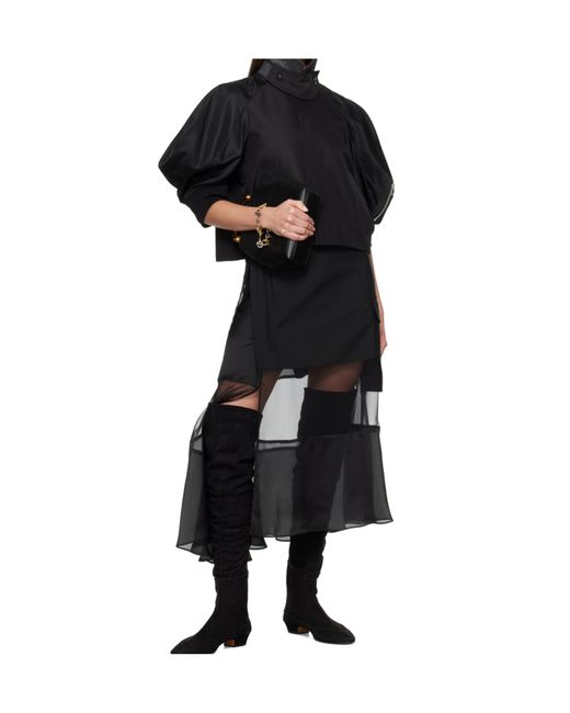 Sacai Black Midi Skirts