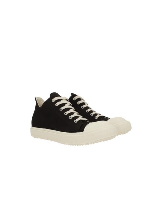Rick Owens Black Lace-Up Sneakers for men
