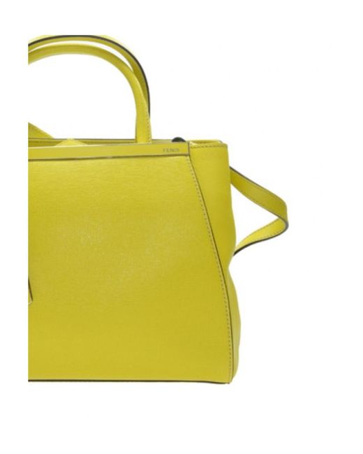 Fendi Yellow Logo Handbag