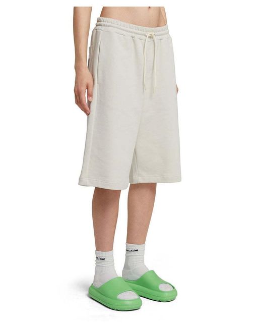 MSGM White Drawstring Track Shorts for men