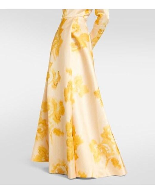 Emilia Wickstead Metallic Rue Floral Gown