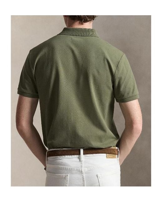 Polo Ralph Lauren Green Custom Fit Logo Polo Shirt for men