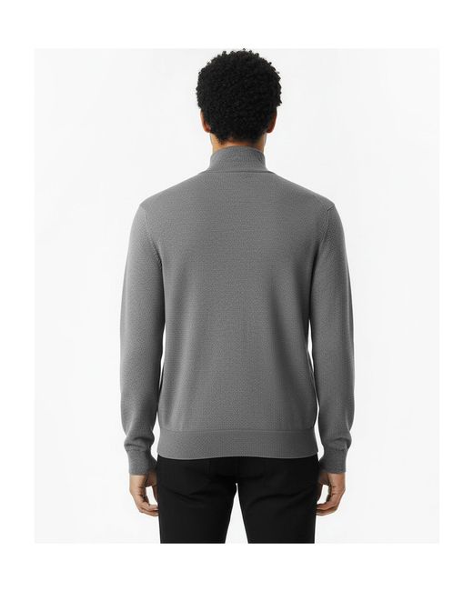 Boss Gray Zip-Up Knit Jacket for men