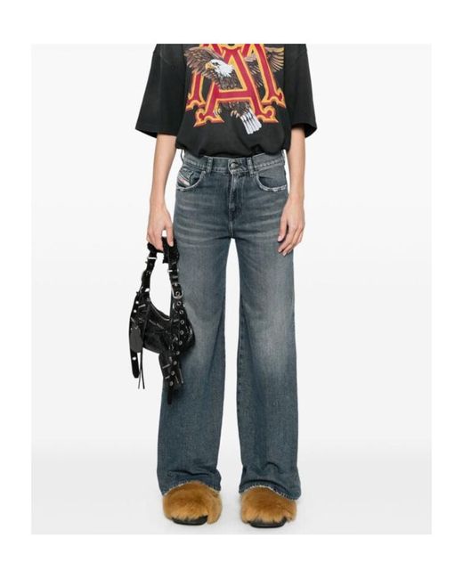 DIESEL Blue 1978 D-Akemi Logo Patch Jeans