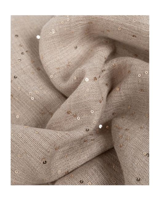 Ferragamo White Sequined Scarf