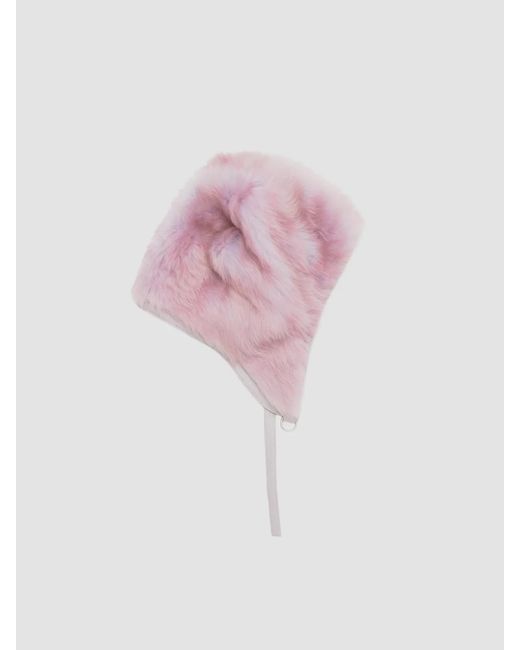 Acne Pink Shearling Cap for men