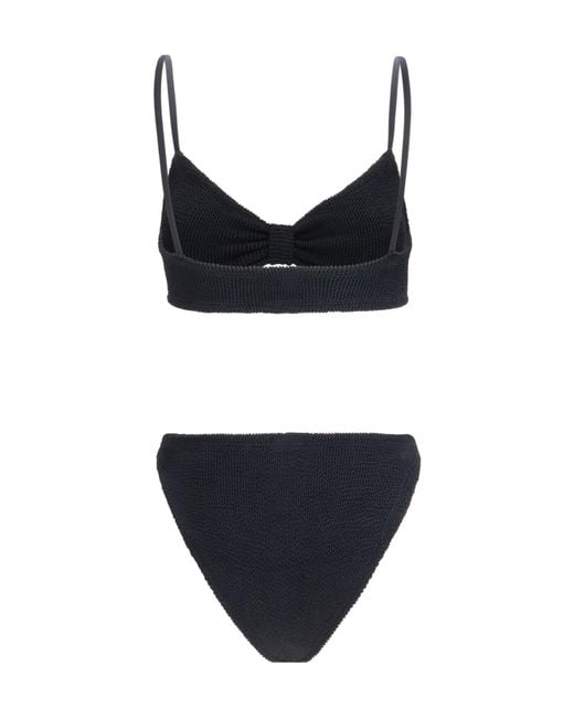 Hunza G Black Alicia Crinkle Bikini