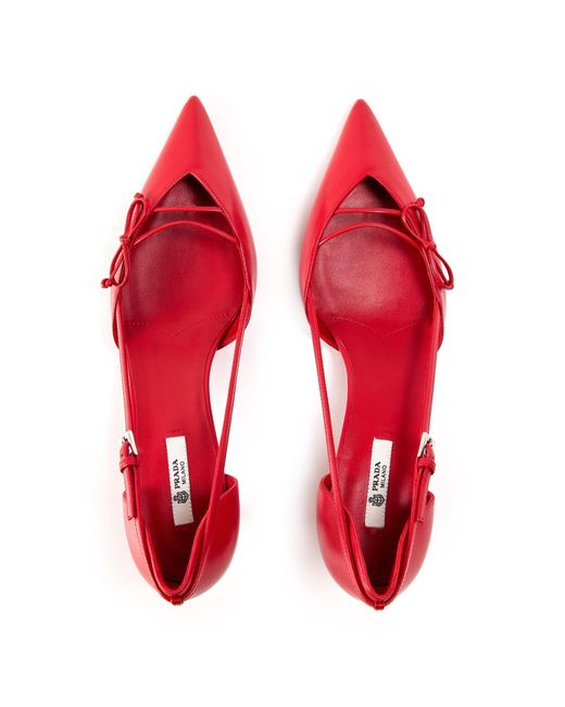 Prada Red Stiletto Court Shoes