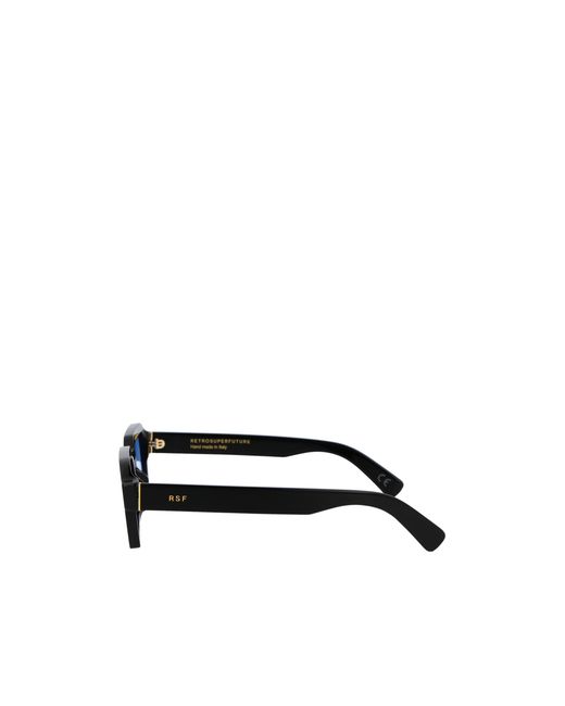 Retrosuperfuture Blue Caro Rectangular Frame Sunglasses for men