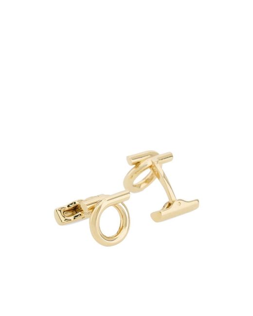 Ferragamo Metallic Gancini Cufflinks for men