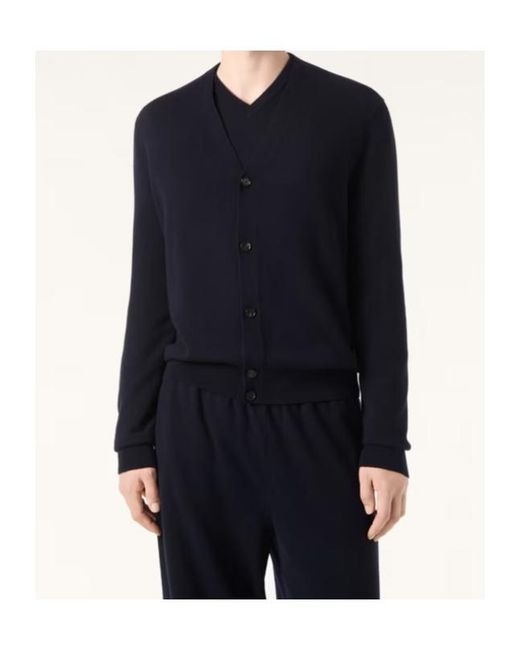 Loro Piana Blue Classic Cardigan for men
