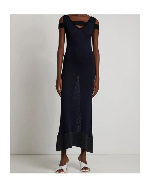 Jacquemus Blue Cut-Out Trim Maxi Dress