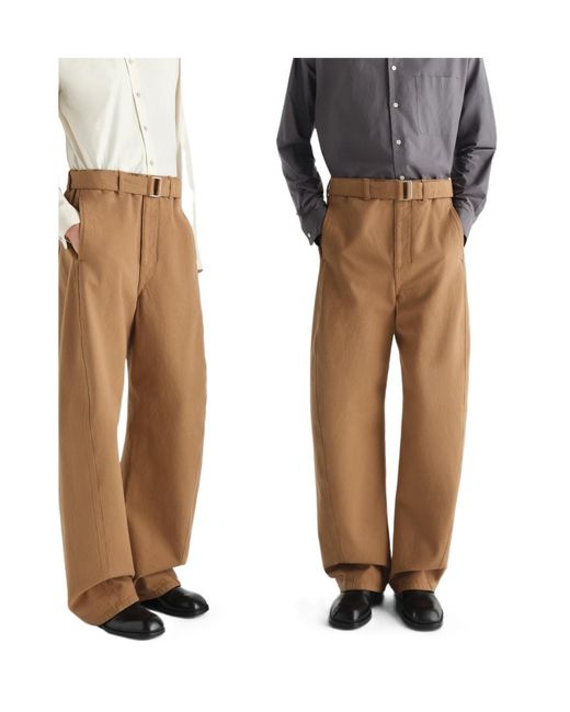 Lemaire Natural Twisted Belted Pants for men