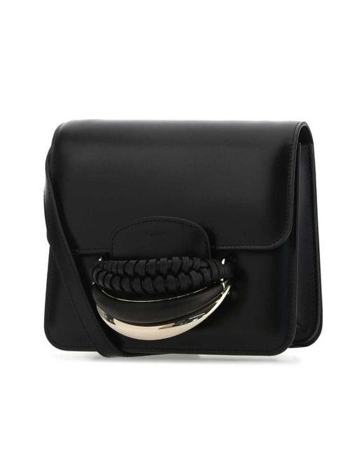 Chloé Black Chloé Kattie Foldover Crossbody Bag