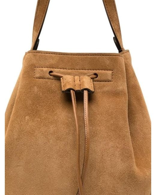 The Row Brown Drawstring-Fastening Suede Backpack