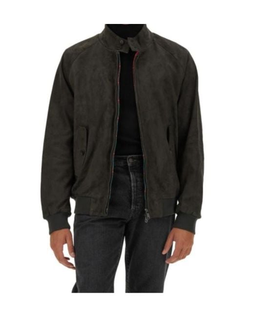 Baracuta Black G9 Zip-Up Bomber Jacket for men
