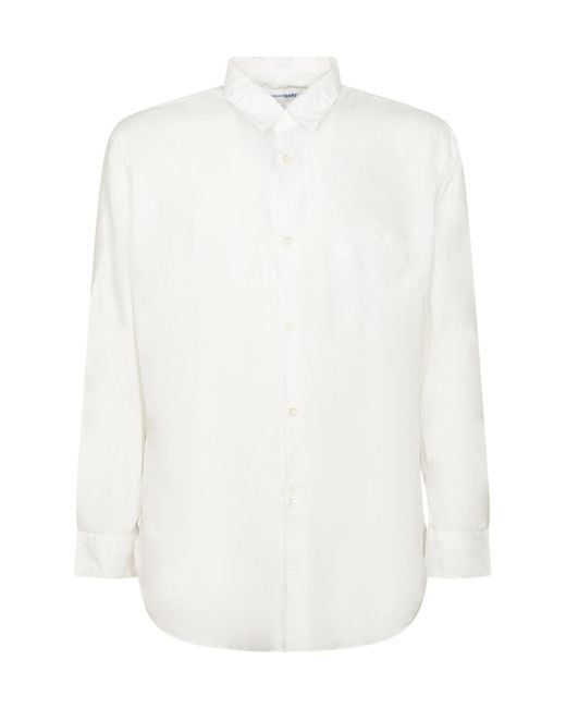 Comme des Garçons White Collared Long-Sleeved Shirt for men