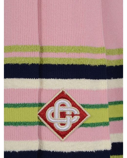 Casablanca Multicolor Striped Pleated Mini Skirt