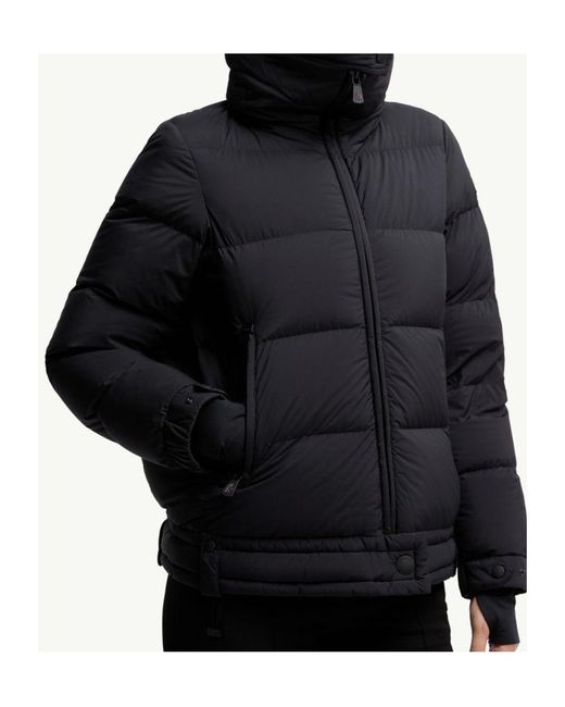 Moncler Black Arabbas Hooded Shearling Down Ski Jacket