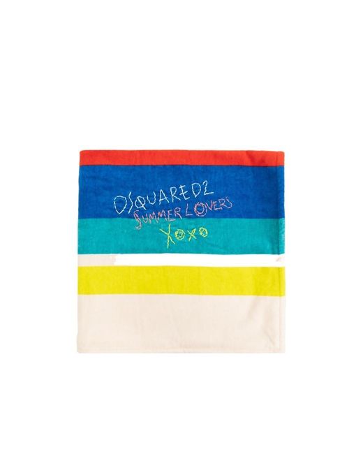 DSquared² Blue Logo Beach Towel for men
