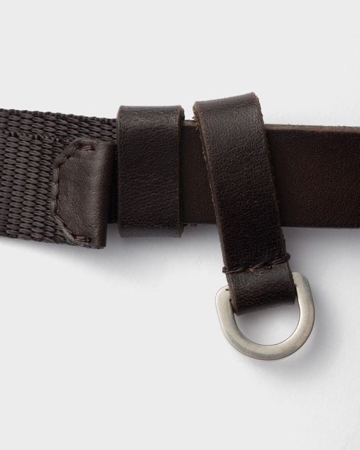 Prada White Logo-Engraved Buckle Belt for men