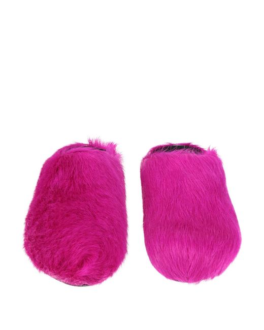 Marni Purple Solid Color Mules
