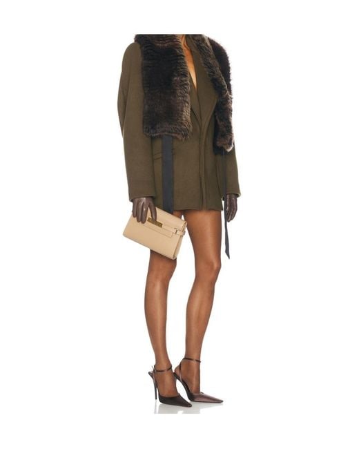 Saint Laurent Natural Small Manhattan Shoulder Bag