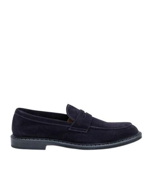 Doucal's Blue Penny Slip-On Loafers for men