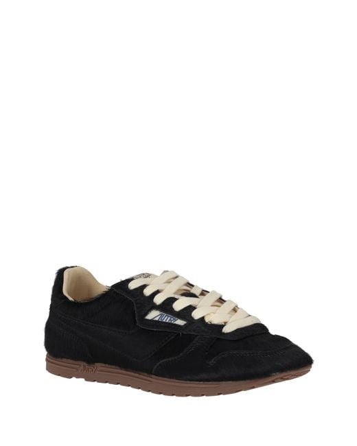 Autry Black Windspin Low-Top Sneakers