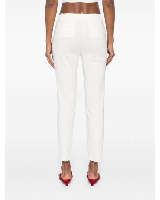 Pinko White Bello Trousers