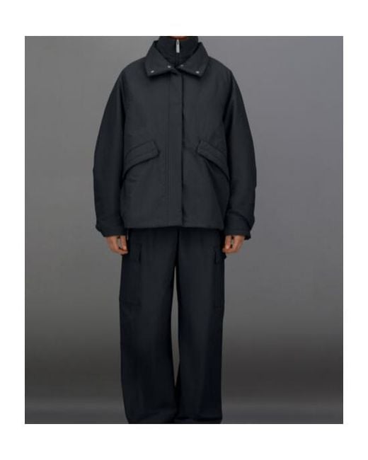 Herno Blue Laminar High-Neck Jacket