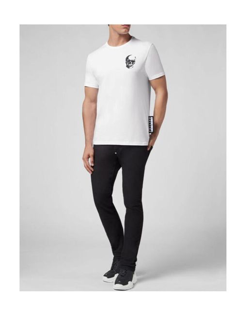 Philipp Plein White Logo Details T-Shirt for men