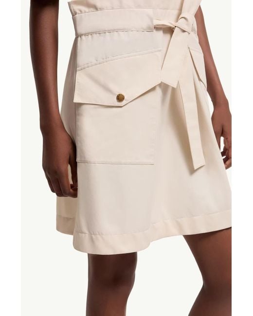 Moncler Natural Drawstring Crewneck T-Shirt Dress