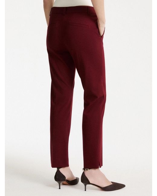 Marella Red Casual Trousers With Belt Loops