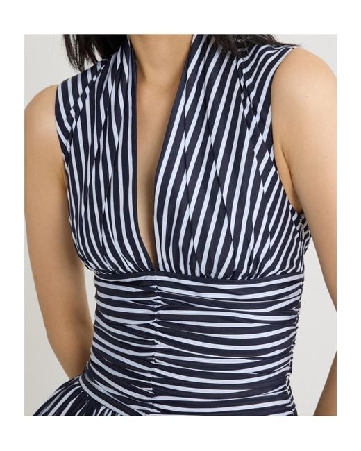 Patou Blue Open-Back Minidress