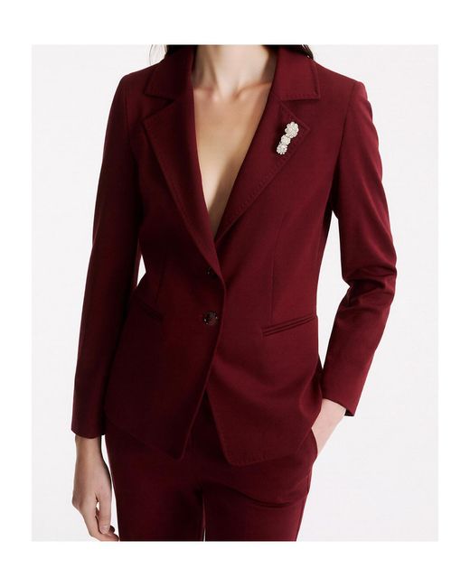 Marella Red Single-Breasted Blazer